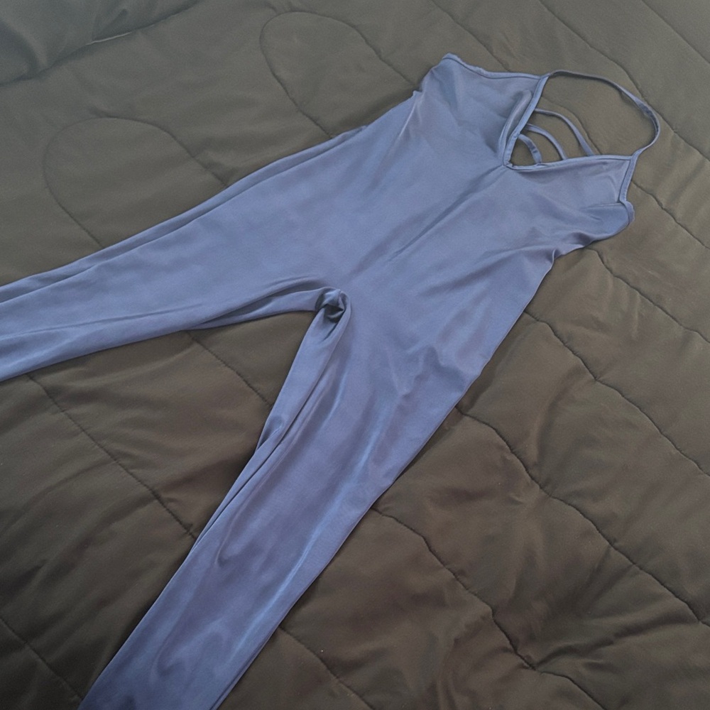 Blue Strappy Jumpsuit